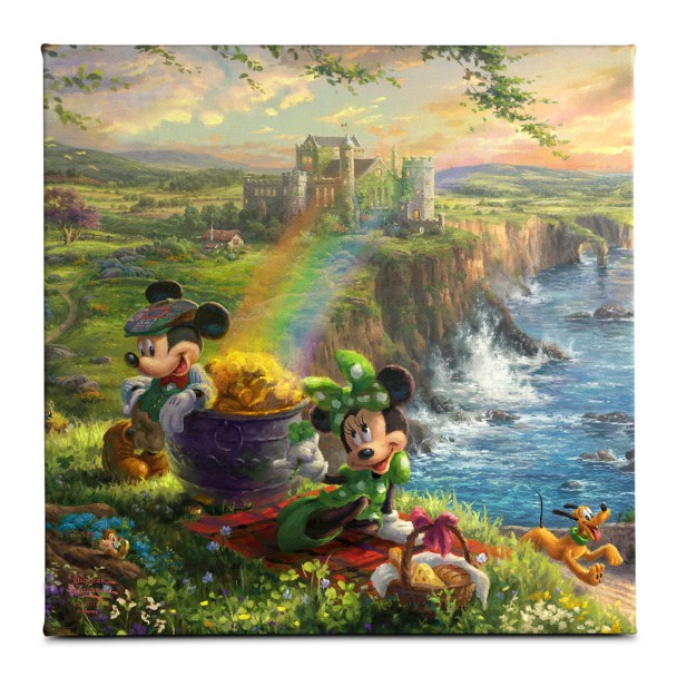 ''Mickey and Minnie in Ireland'' Gallery Wrapped Canvas by Thomas Kinkade Studios