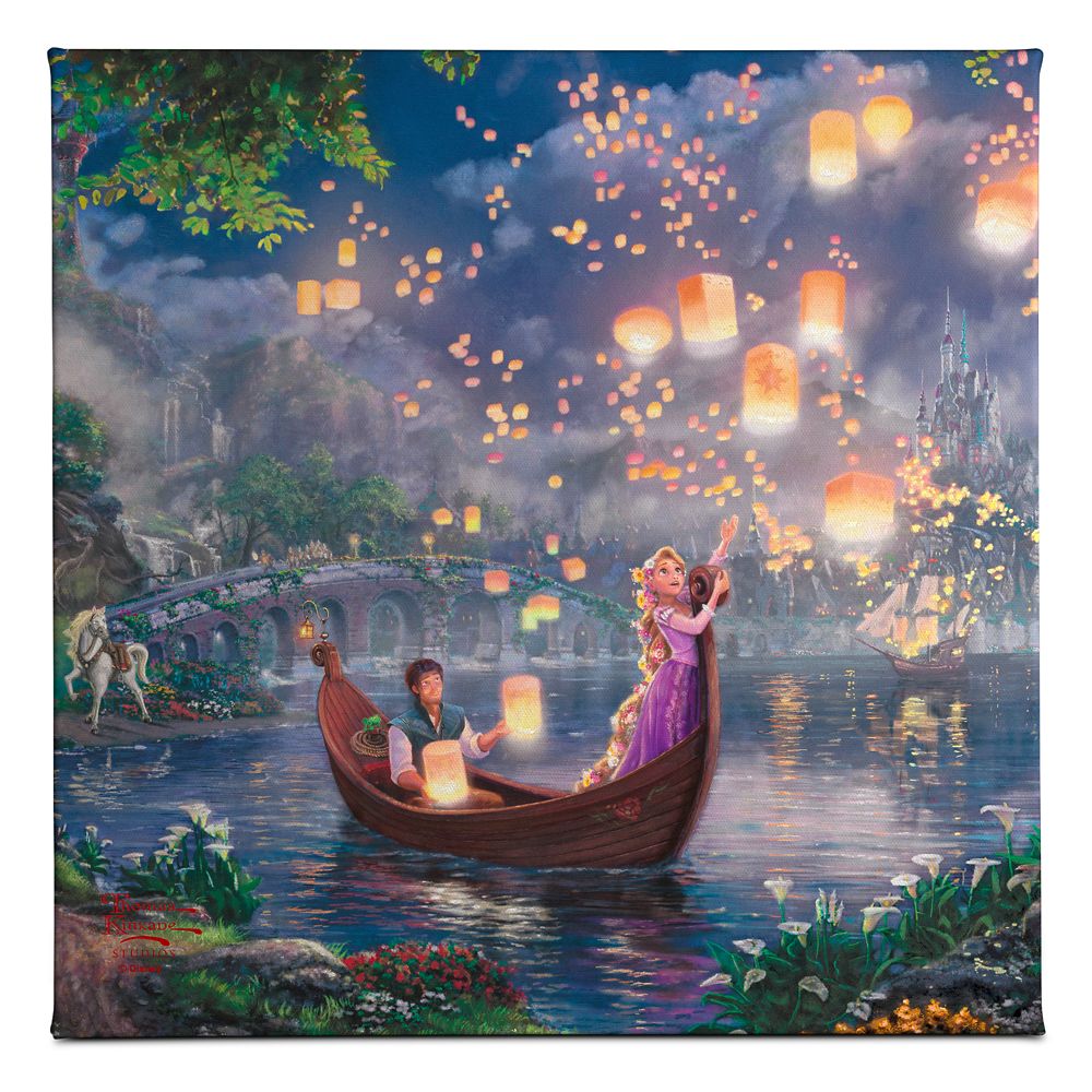 Tangled Gallery Wrapped Canvas by Thomas Kinkade Studios Official shopDisney