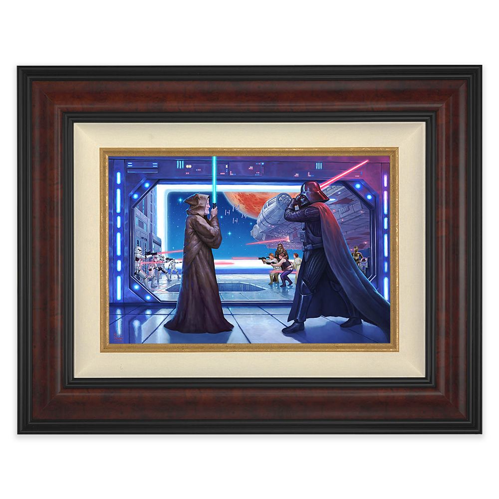 Star Wars Obi-Wans Final Battle Framed Canvas by Thomas Kinkade Studios  Limited Edition Official shopDisney