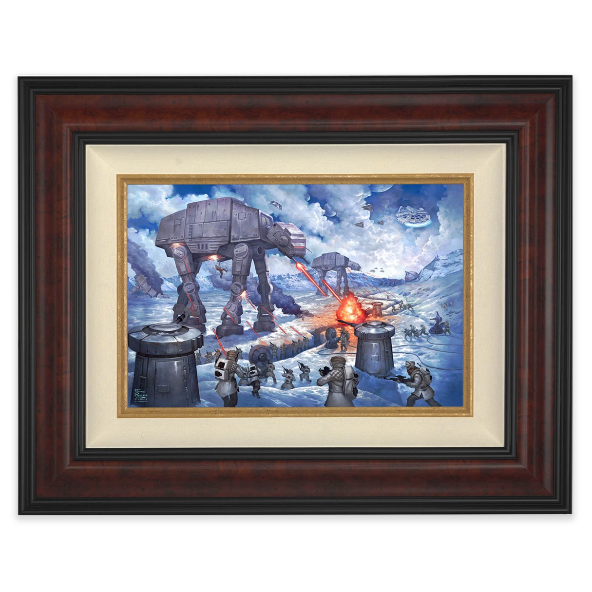 Star Wars ''The Battle of Hoth'' Framed Canvas by Thomas Kinkade Studios – Limited Edition