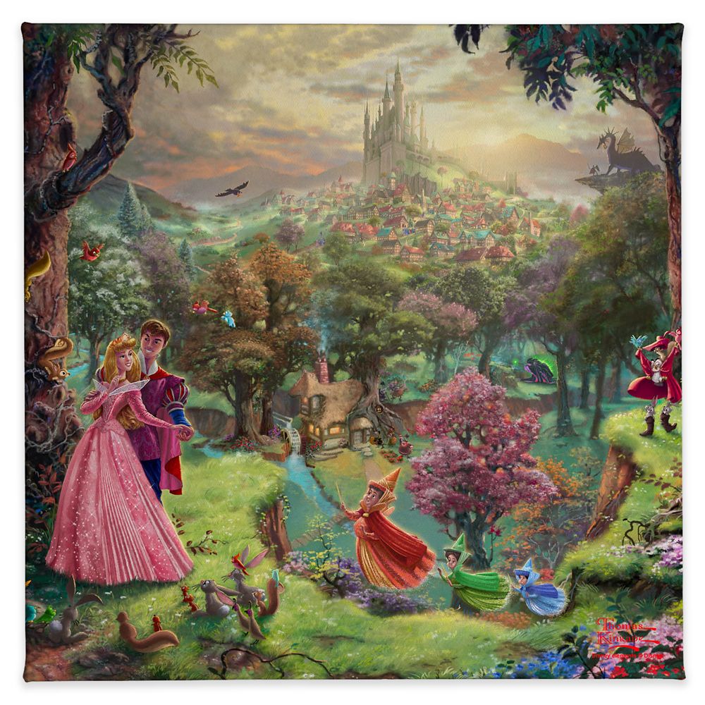 Sleeping Beauty Gallery Wrapped Canvas by Thomas Kinkade Studios Official shopDisney