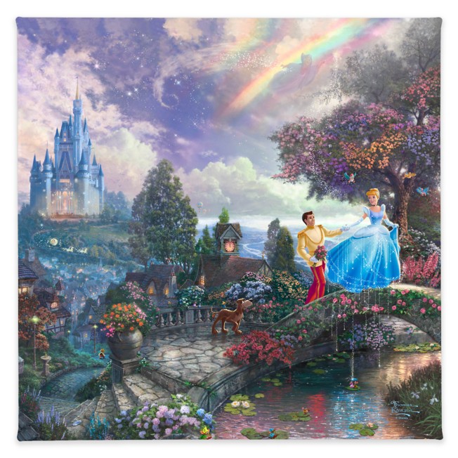 Thomas Kinkade Disney Cinderella Wishes Upon A Dream 8 x 10 Gallery Wrapped 