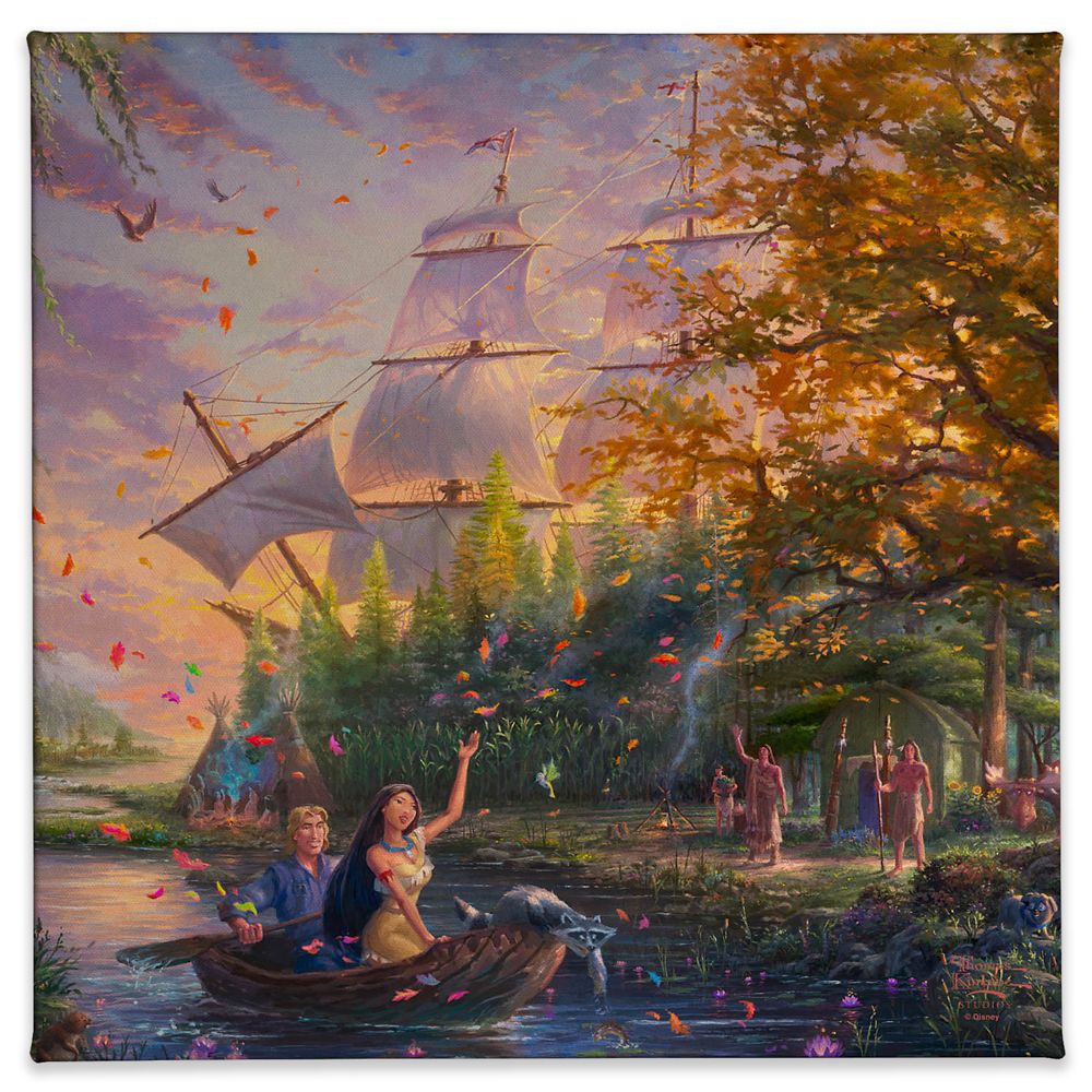 Pocahontas: Colors of Love Gallery Wrapped Canvas by Thomas Kinkade Studios Official shopDisney