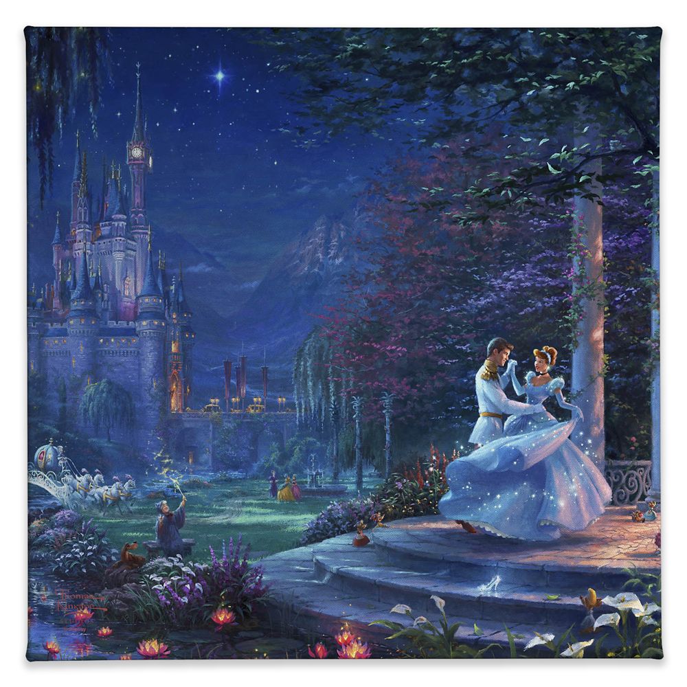 Cinderella Dancing in the Starlight Gallery Wrapped Canvas by Thomas Kinkade Studios Official shopDisney