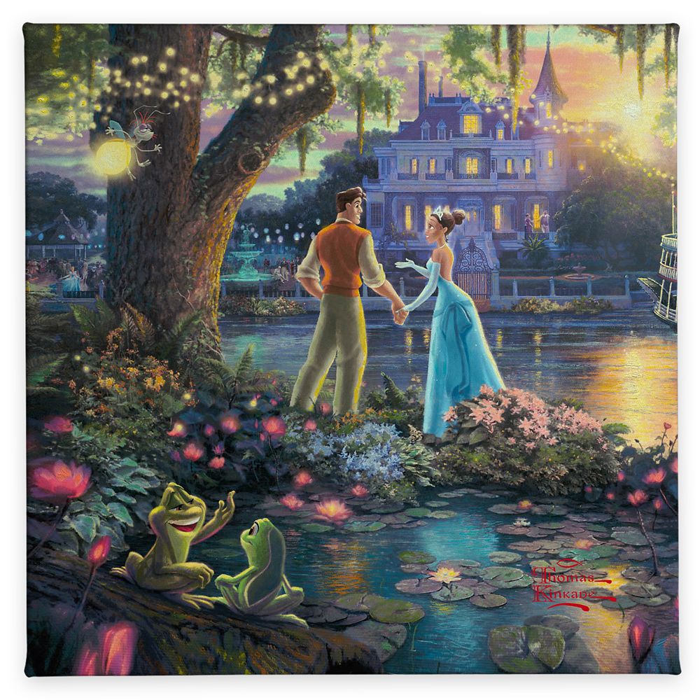 The Princess and the Frog Gallery Wrapped Canvas by Thomas Kinkade Studios Official shopDisney