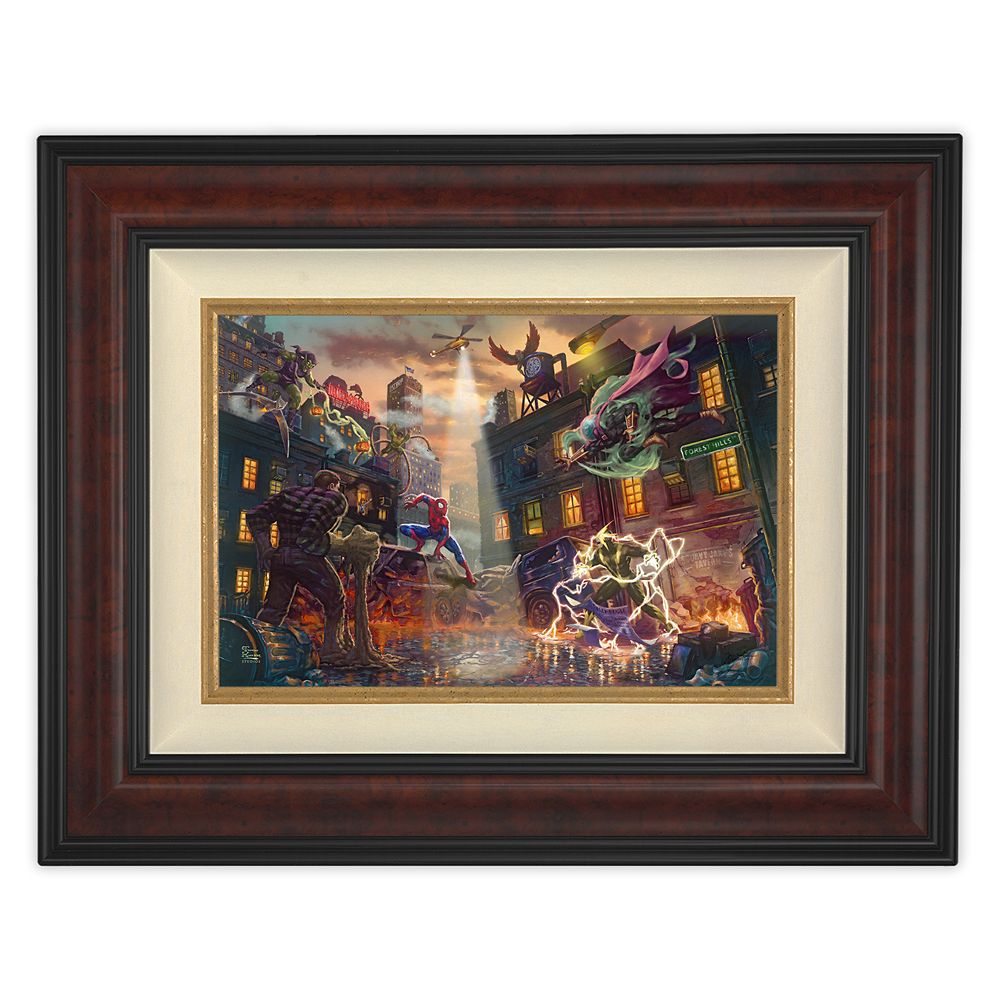 Spider-Man vs. The Sinister Six Framed Canvas by Thomas Kinkade Studios  Limited Edition Official shopDisney