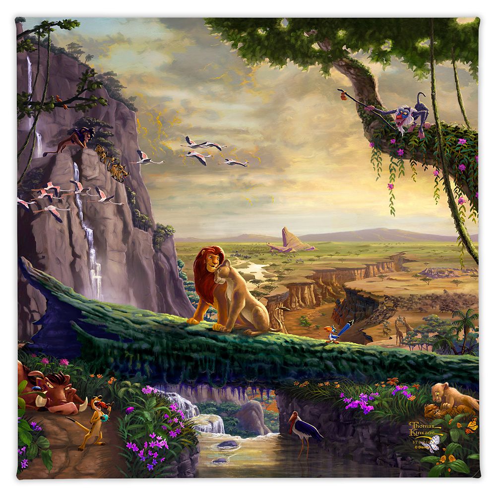 Lion King Return to Pride Rock Gallery Wrapped Canvas by Thomas Kinkade Studios Official shopDisney