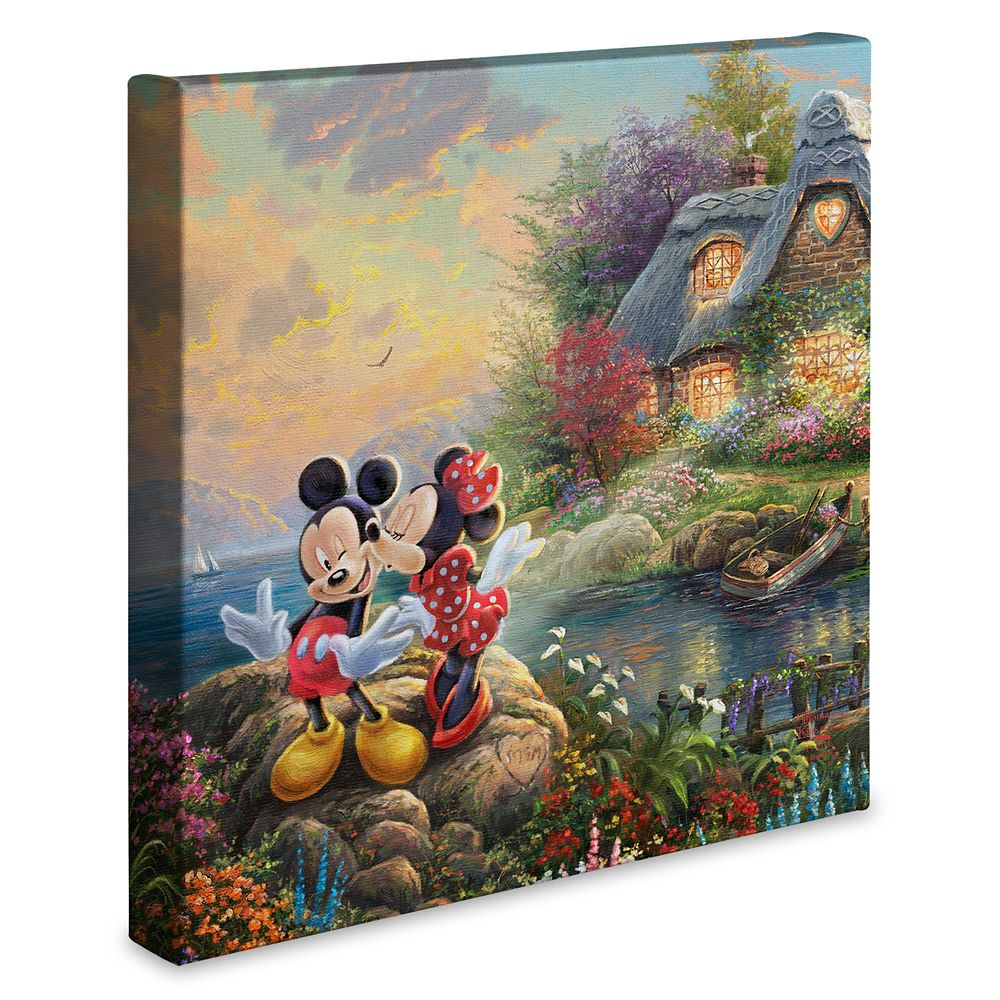 ''Mickey and Minnie Sweetheart Cove'' Gallery Wrapped Canvas by Thomas Kinkade Studios