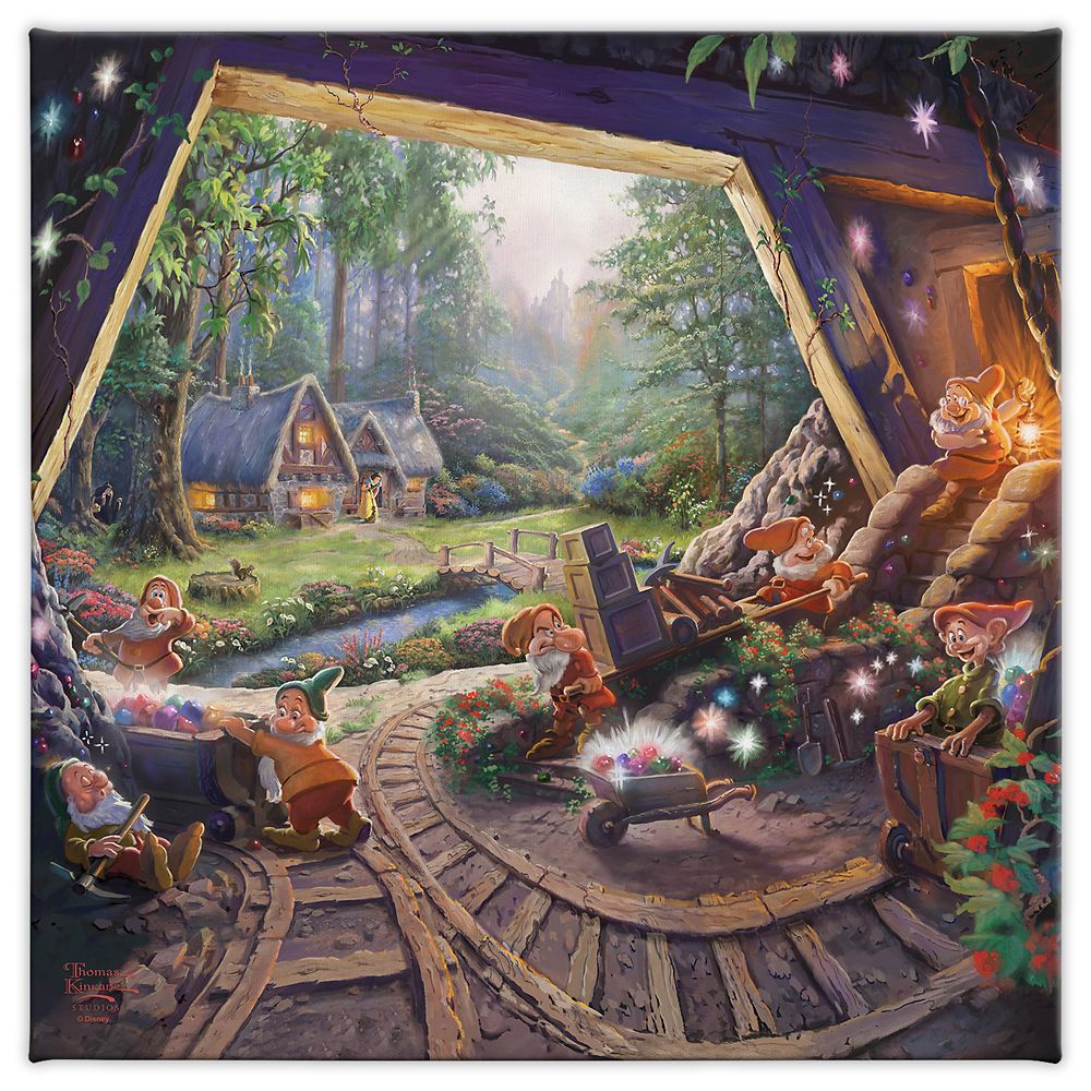 Disney Snow White and the Seven Dwarfs Gallery Wrapped Canvas by Thomas Kinkade Studios