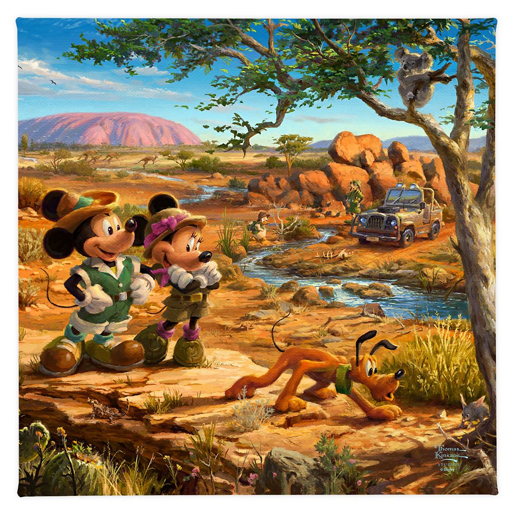 ''Mickey and Minnie in the Outback'' Gallery Wrapped Canvas by Thomas Kinkade Studios