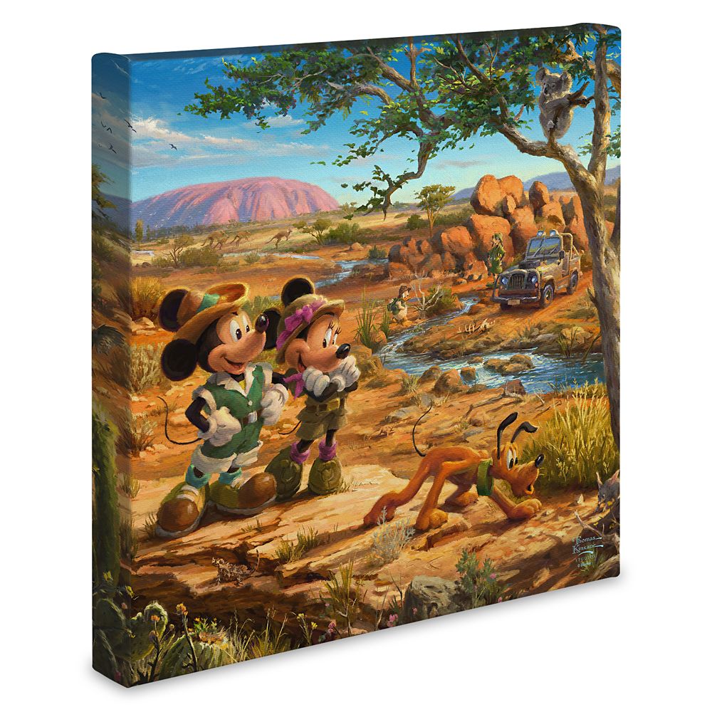 ''Mickey and Minnie in the Outback'' Gallery Wrapped Canvas by Thomas Kinkade Studios