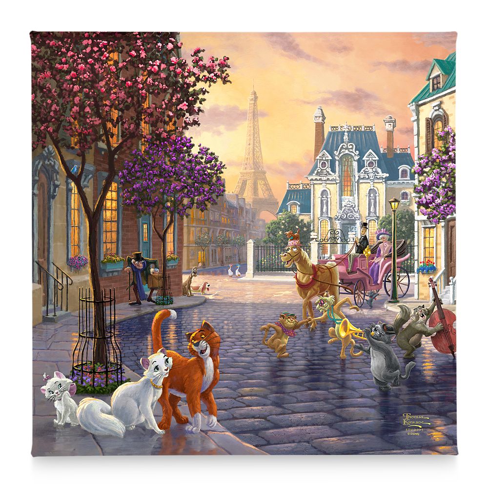 Disney The Aristocats Gallery Wrapped Canvas by Thomas Kinkade Studios