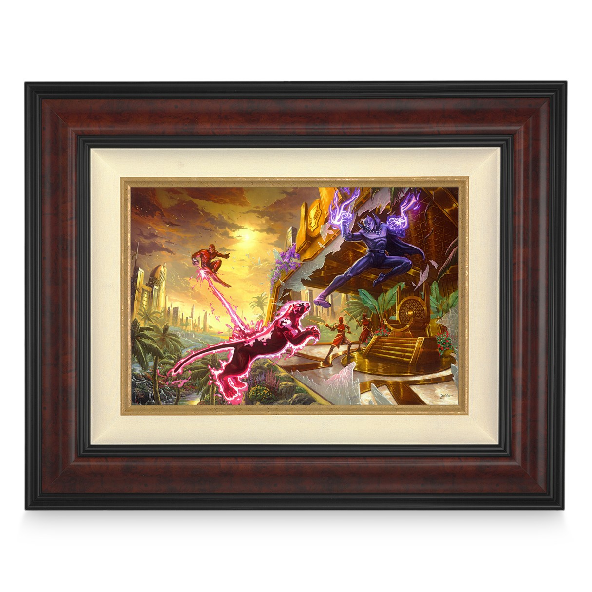 ''Black Panther'' Framed Limited Edition Canvas by Thomas Kinkade Studios