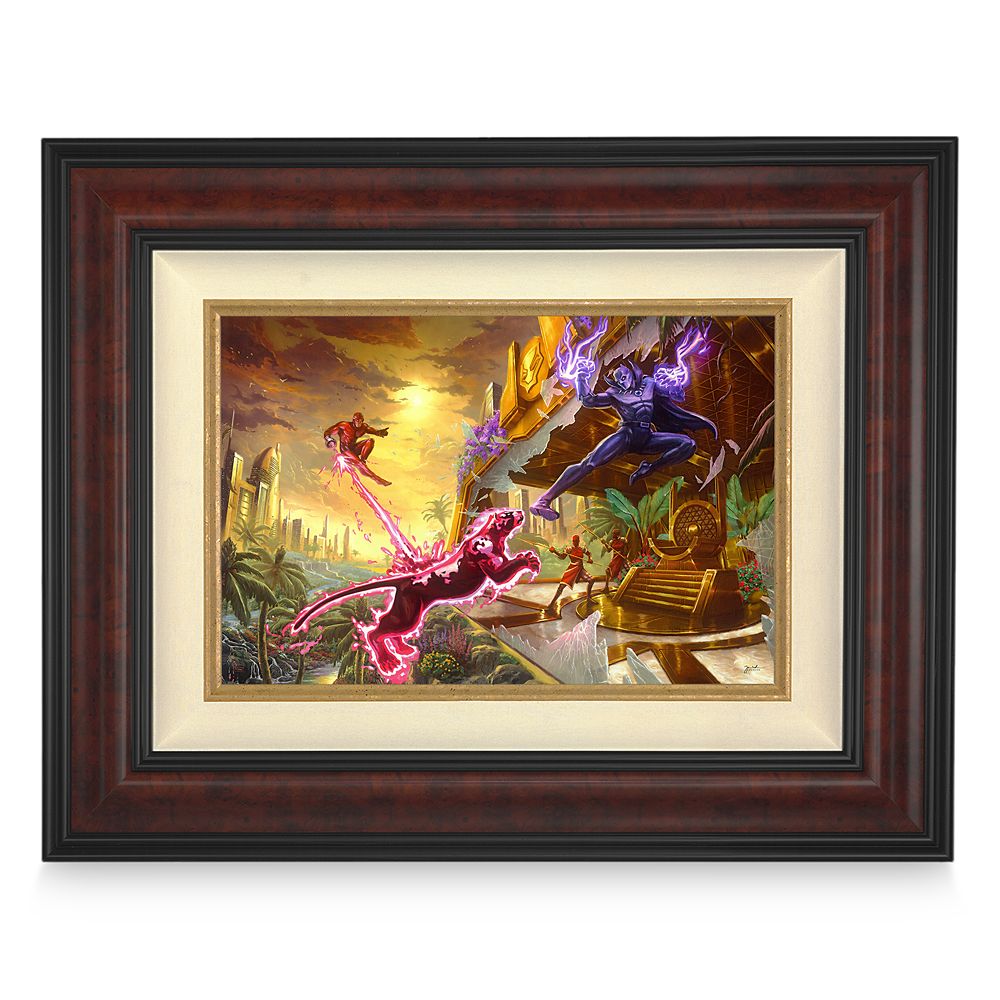 Disney Black Panther Framed Limited Edition Canvas by Thomas Kinkade Studios