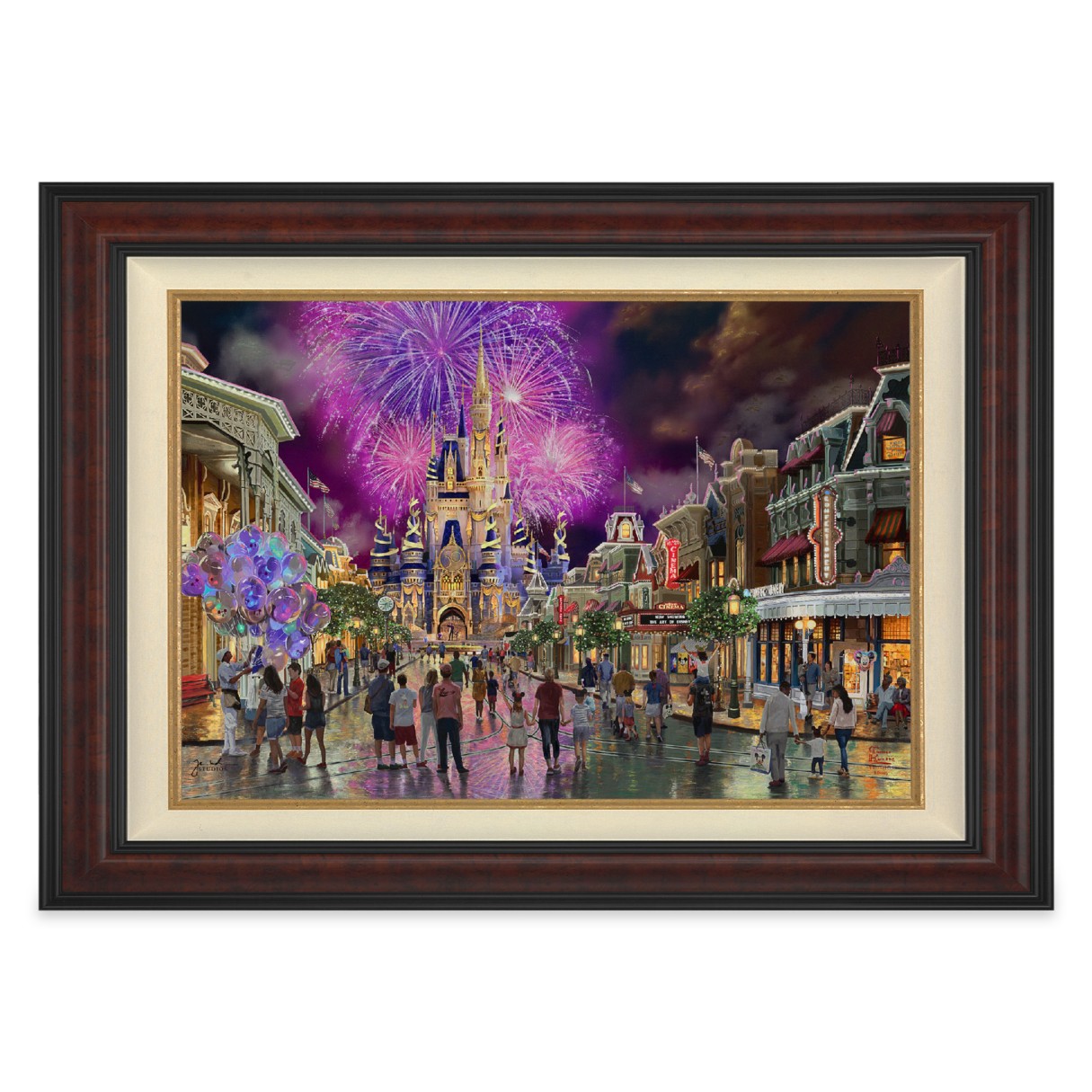 Walt Disney World 50th Anniversary'' Framed Limited Edition Canvas by  Thomas Kinkade Studios