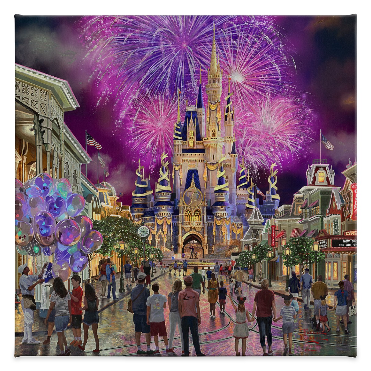 ''Walt Disney World 50th Anniversary'' Gallery Wrapped Canvas by Thomas Kinkade Studios