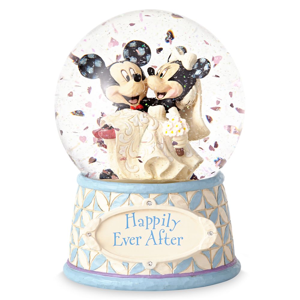 Mickey & Minnie Mouse ''Happily Ever After'' Snowglobe  Jim Shore Official shopDisney