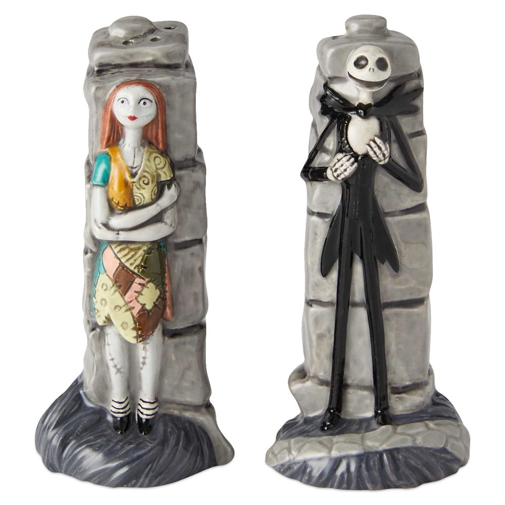 Disney Nightmare Before Christmas Jack and Sally Sculpted Handle Ceramic Mug Set