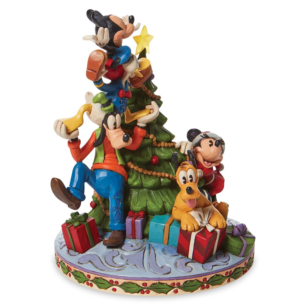 Mickey Mouse and Friends Light-Up ''Here Comes Old St. Nick'' Figure by Jim Shore