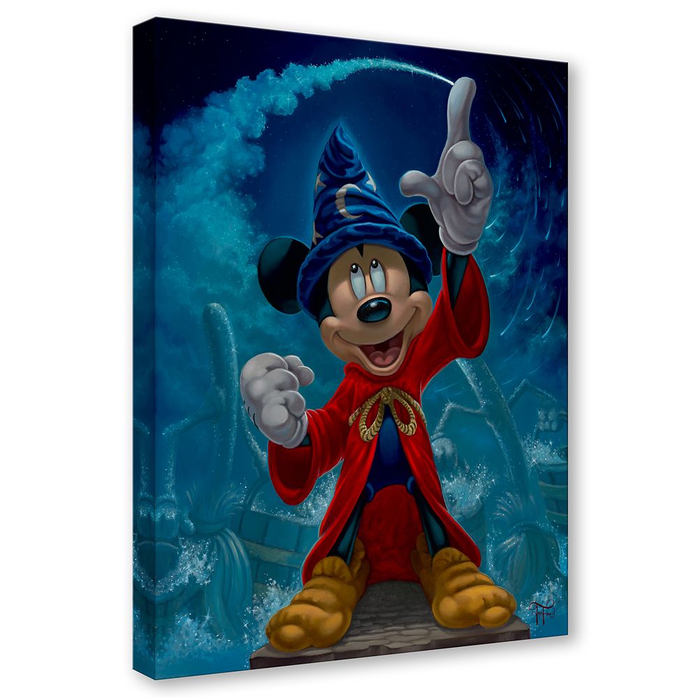 Sorcerer Mickey Mouse ''Casting Magic'' Canvas Artwork by Jared Franco – Limited Edition