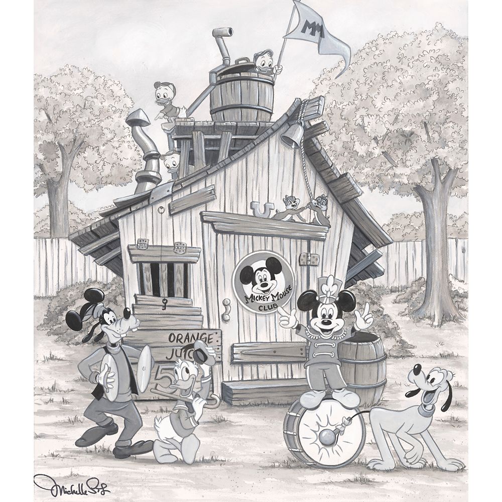 Mickey Mouse and Friends ”Mickey Mouse Clubhouse” Canvas Artwork by Michelle St.Laurent – 28” x 24” – Limited Edition is now available online