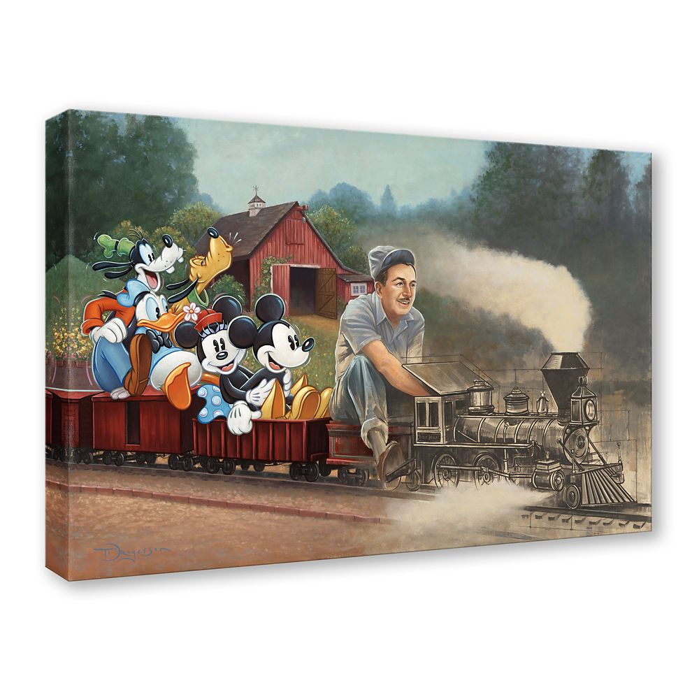 Walt Disney, Mickey Mouse and Friends ''The Engine of Imagination'' Canvas Artwork by Tim Rogerson – 20'' x 30'' – Limited Edition