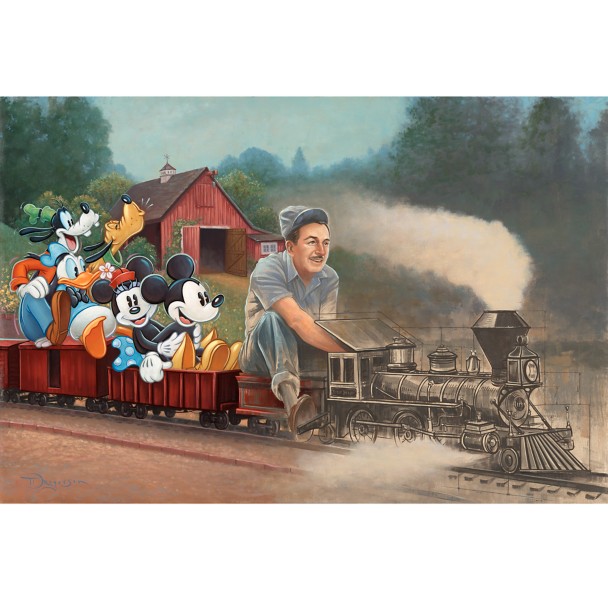 Walt Disney, Mickey Mouse and Friends ''The Engine of Imagination'' Canvas Artwork by Tim Rogerson – 20'' x 30'' – Limited Edition