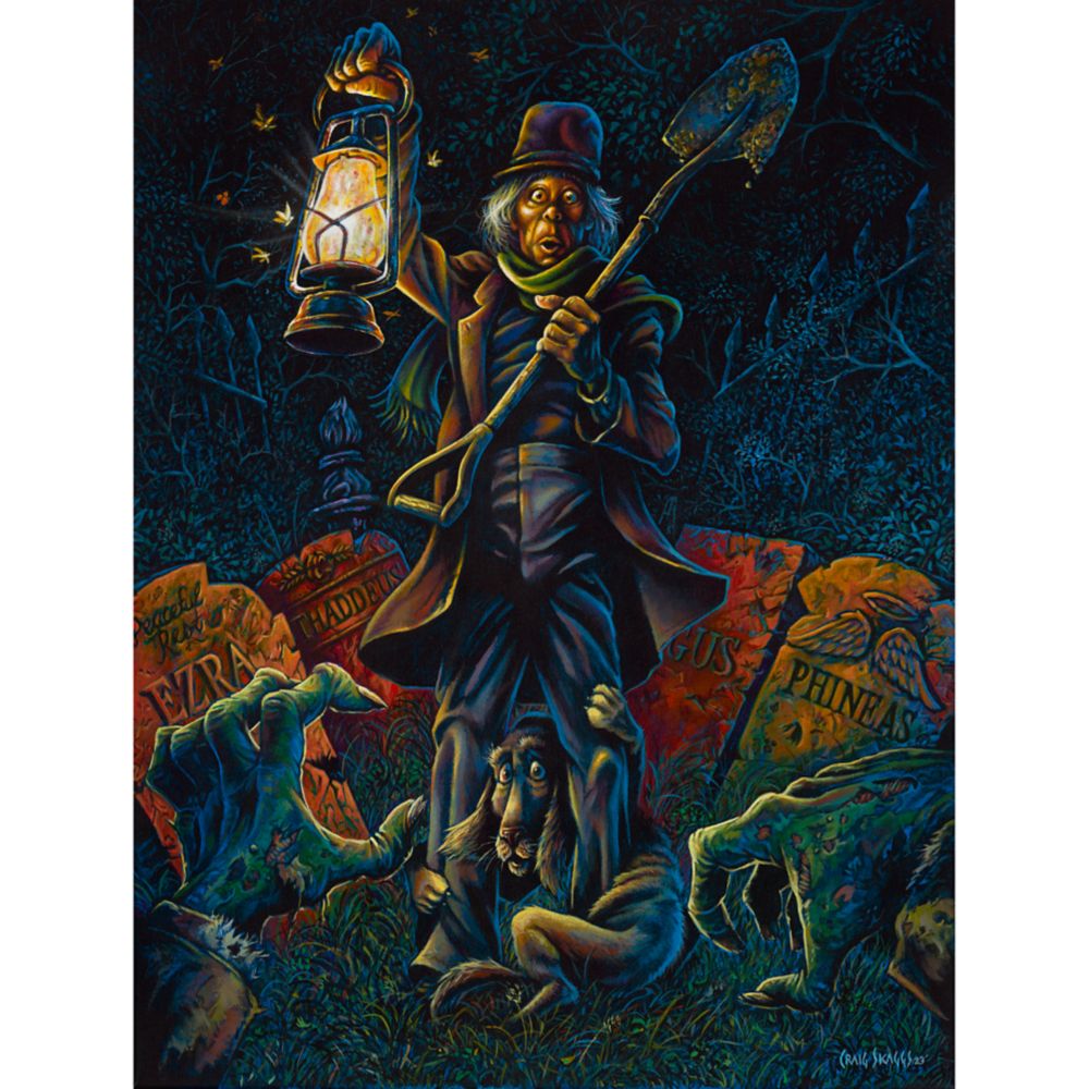 The Haunted Mansion ''The Caretaker'' Canvas Artwork by Craig Skaggs – 24'' x 18'' – Limited Edition