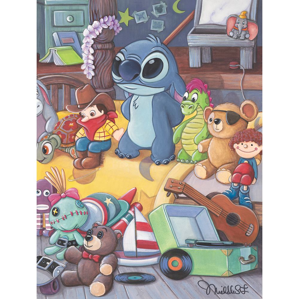 Lilo & Stitch ”Lilo’s Toys” Canvas Artwork by Michelle St.Laurent – 24” x 18” – Limited Edition now available online
