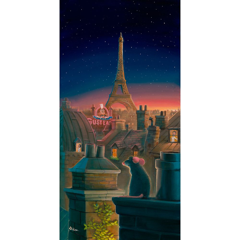 Ratatouille ”A Taste of Paris” Canvas Artwork by Rob Kaz – 30” x 15” – Limited Edition available online