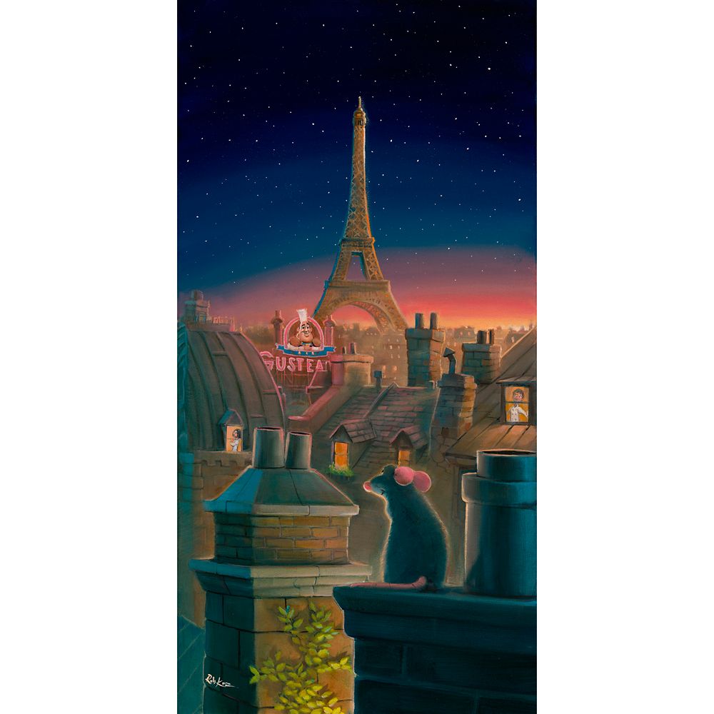 Ratatouille ''A Taste of Paris'' Canvas Artwork by Rob Kaz – 30'' x 15'' – Limited Edition