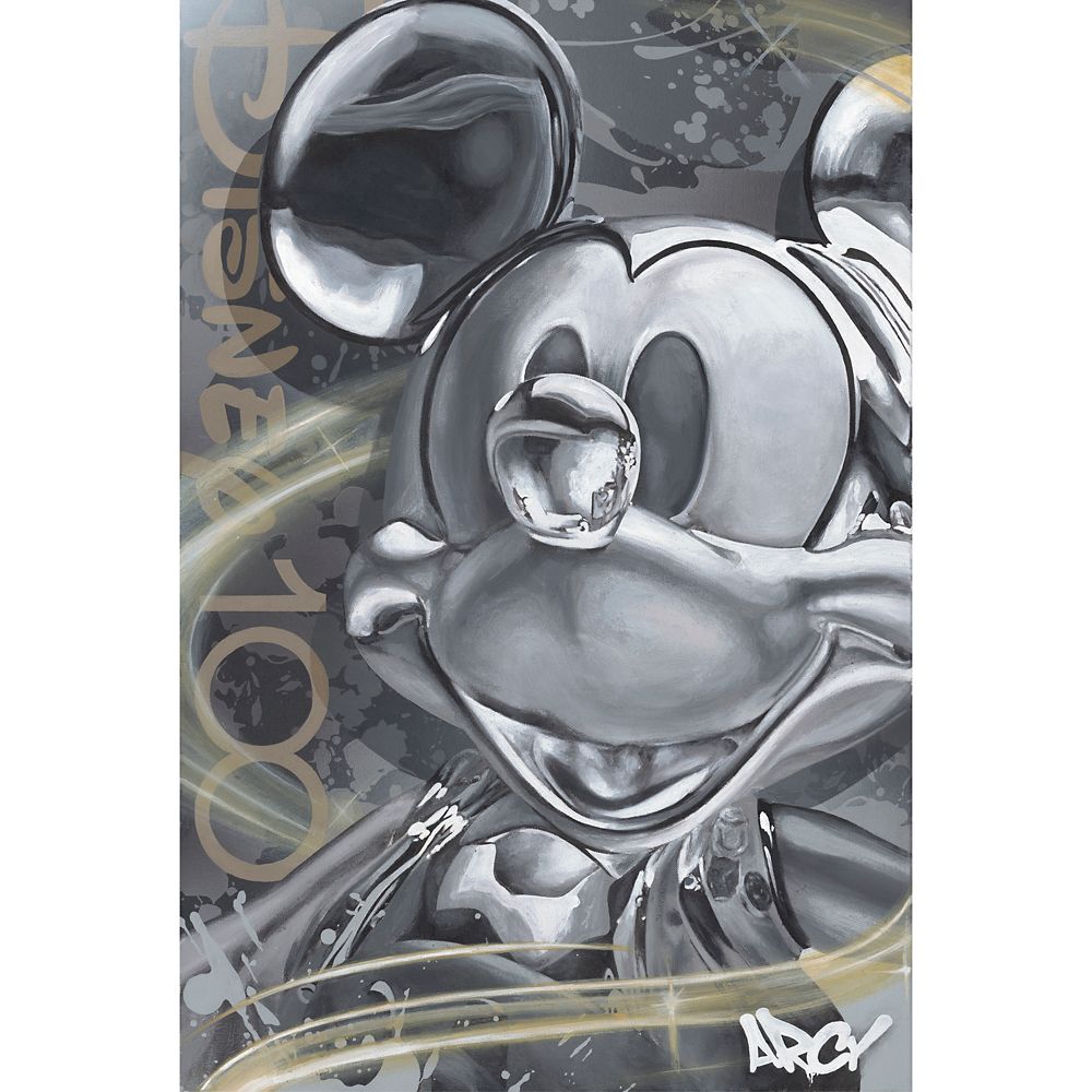 Mickey Mouse ''Celebrating 100 Years'' Canvas Artwork by ARCY – Disney100 –  30'' x 20'' – Limited Edition