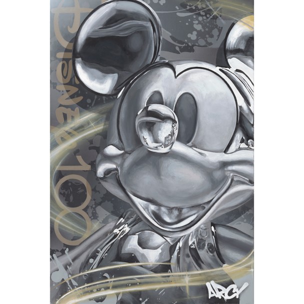 Mickey Mouse ''Celebrating 100 Years'' Canvas Artwork by ARCY – Disney100 – 30'' x 20'' – Limited Edition