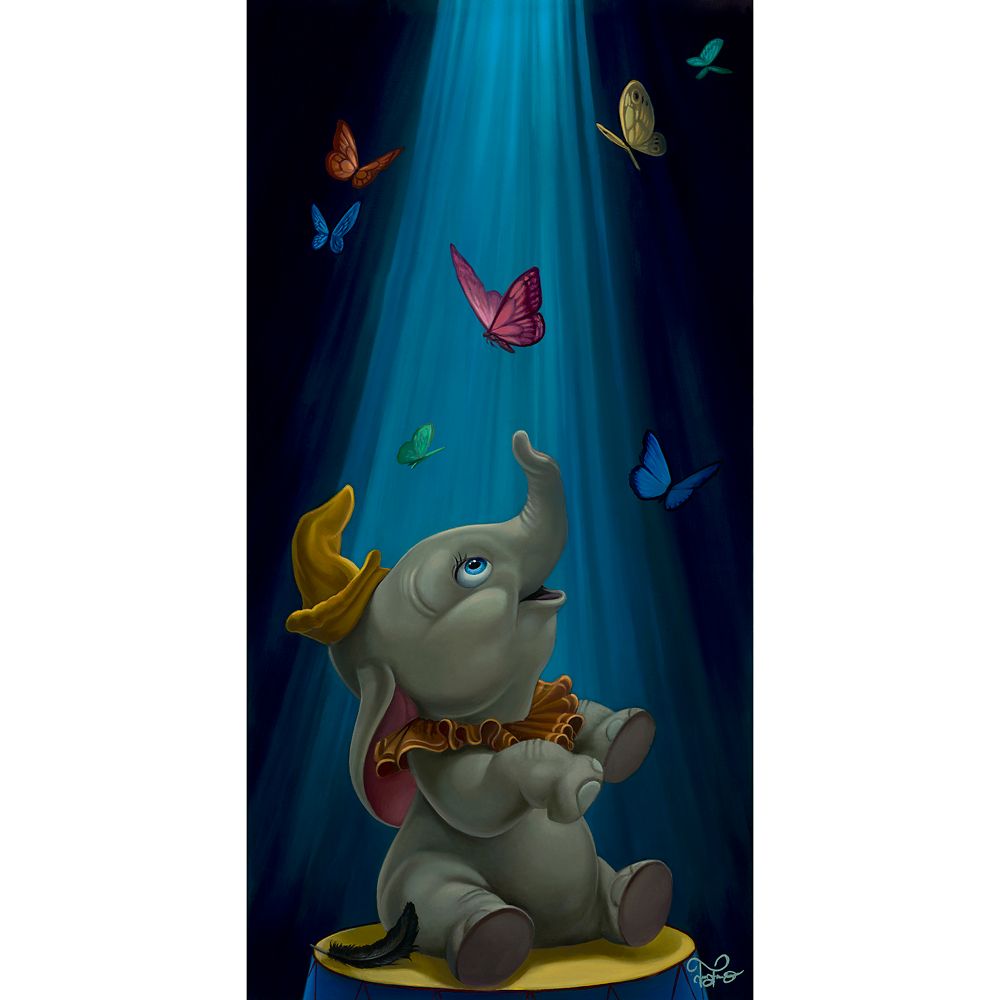 Dumbo ”Dream to Fly” Canvas Artwork by Jared Franco – 32” x 16” – Limited Edition released today