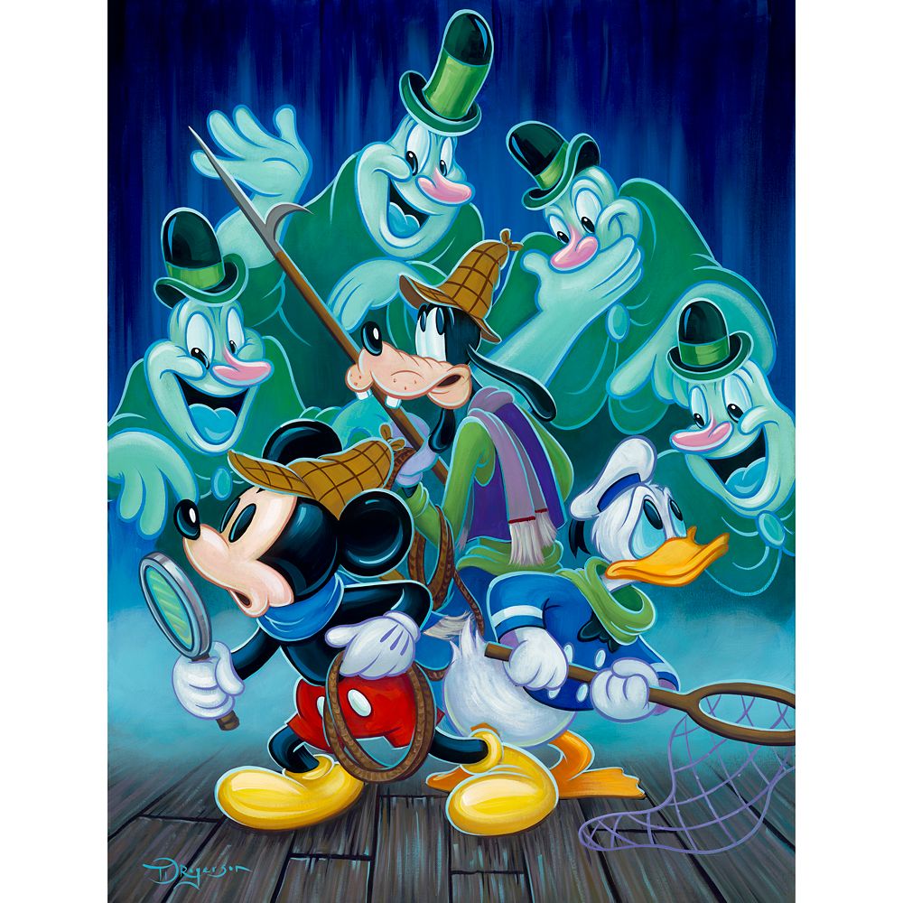 Mickey Mouse and Friends ”Ghost Chasers” Canvas Artwork by Tim Rogerson – Lonesome Ghosts – 32” x 24” – Limited Edition can now be purchased online