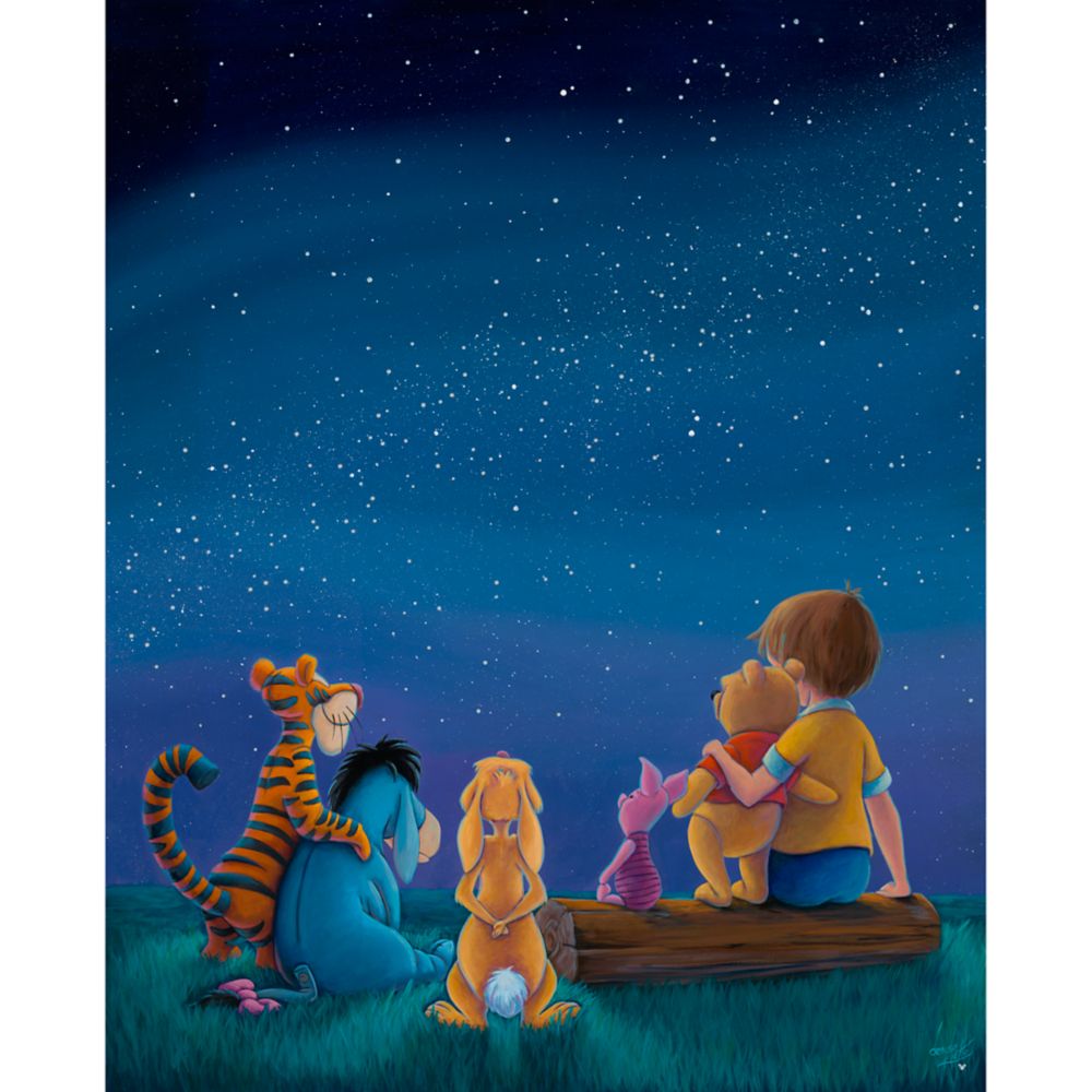 Winnie the Pooh and Pals ”Good Friends Are Like Stars” Canvas Artwork by Denyse Klette – Limited Edition – Get It Here