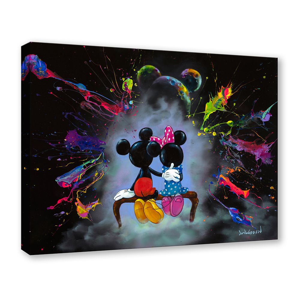 Mickey and Minnie Mouse ''Mickey and Minnie Enjoy the View'' Canvas Artwork by Jim Warren – 24'' x 32'' – Limited Edition