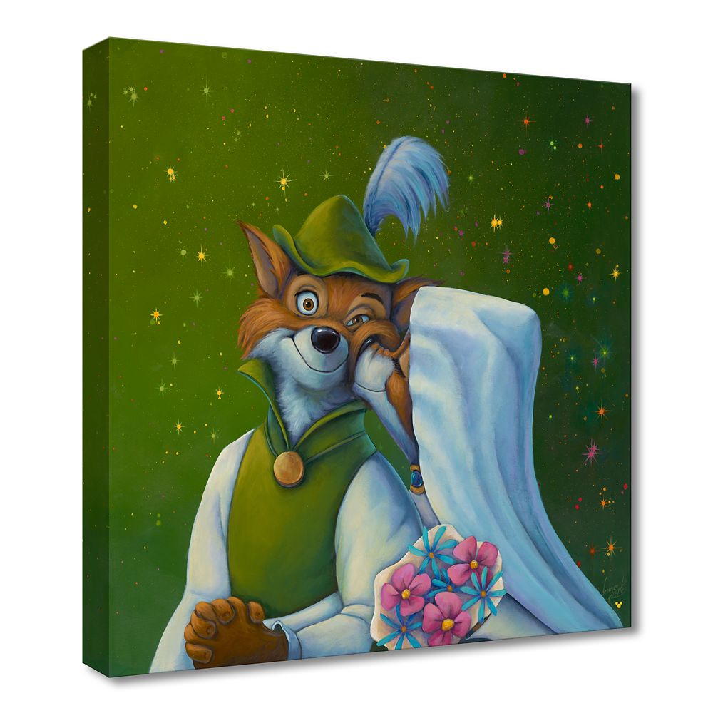 Robin Hood ''Oo-De-Lally Kiss'' Canvas Artwork by Denyse Klette – 24'' x 24'' – Limited Edition