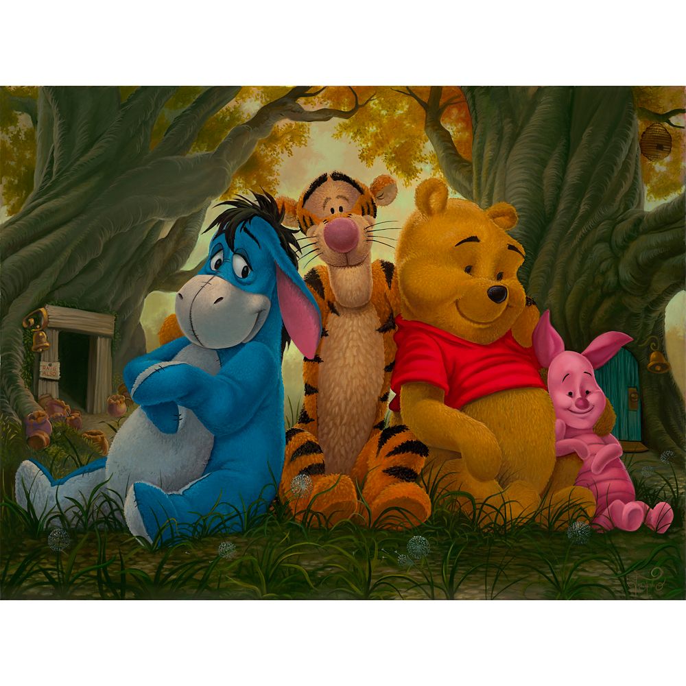 Winnie the Pooh and Pals ''Pooh and His Pals'' Canvas Artwork byJared Franco – 24'' x 32'' – Limited Edition