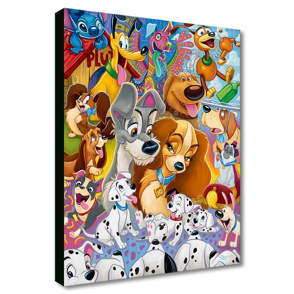 Disney Dogs ''So Many Disney Dogs'' Canvas Artwork by Tim Rogerson – 30'' x 24'' – Limited Edition