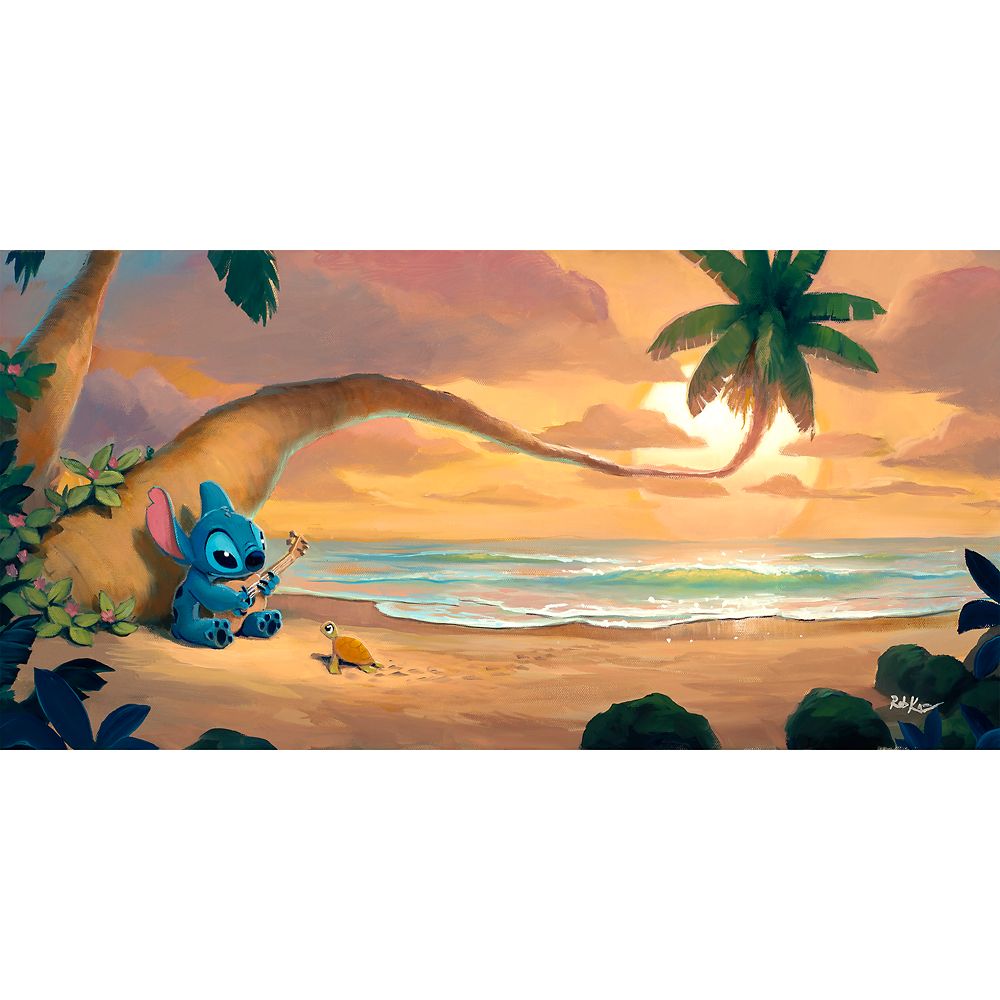 Stitch ”Sunset Serenade” Canvas Artwork by Rob Kaz – 15” x 30” – Limited Edition – Purchase Online Now