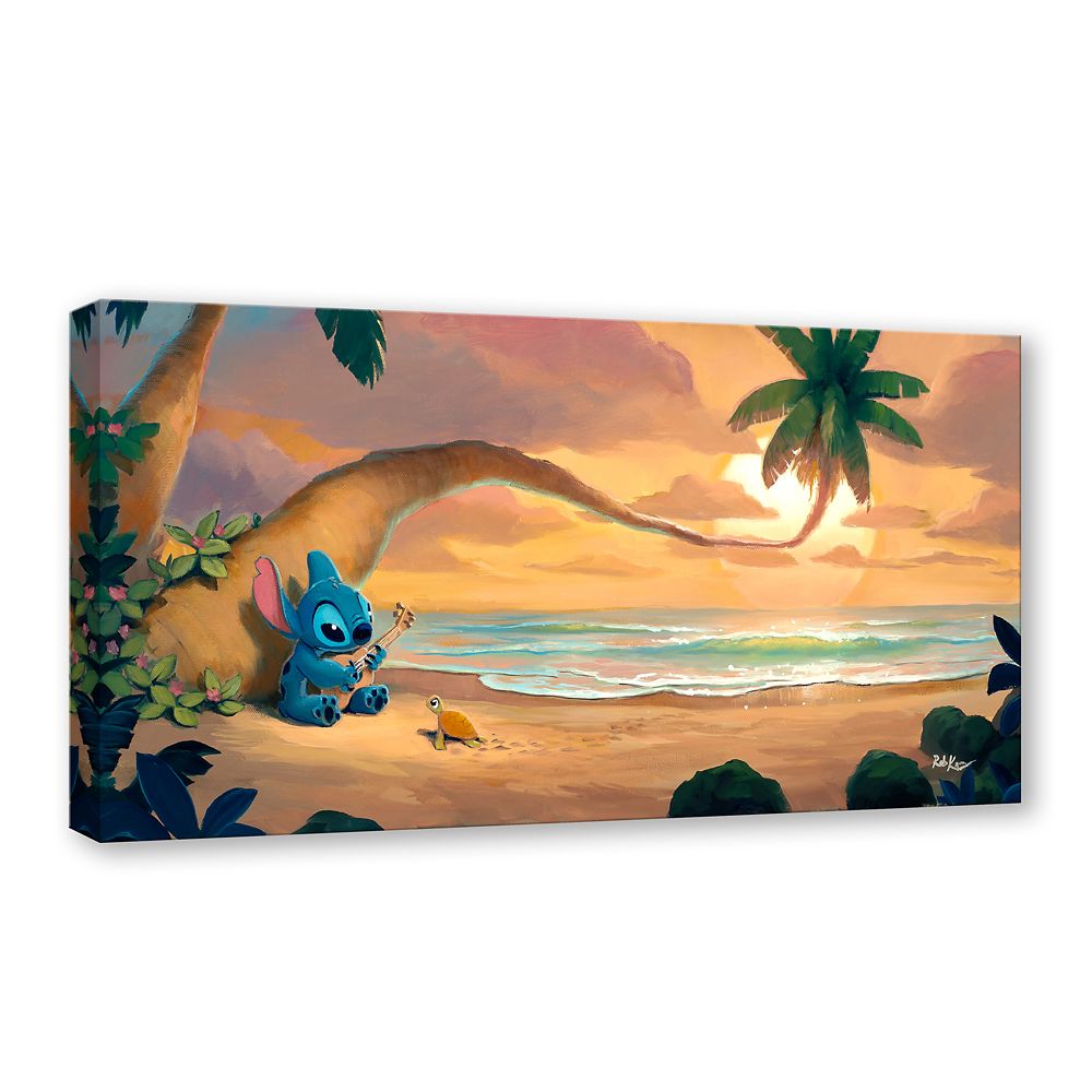 Stitch ''Sunset Serenade'' Canvas Artwork by Rob Kaz – 15'' x 30'' – Limited Edition