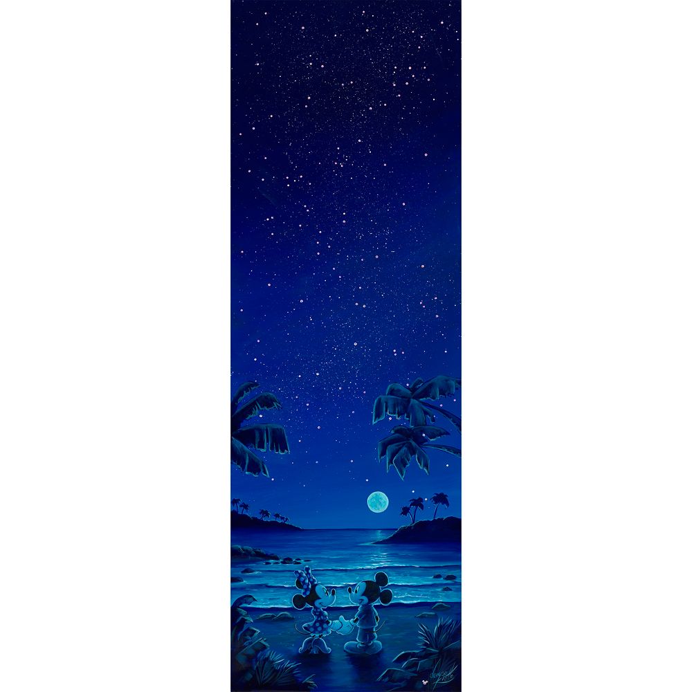 Mickey and Minnie Mouse ''Under the Stars'' Canvas Artwork by Denyse Klette – Limited Edition