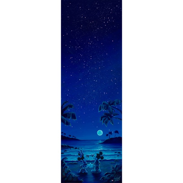 Mickey and Minnie Mouse ''Under the Stars'' Canvas Artwork by Denyse Klette – Limited Edition