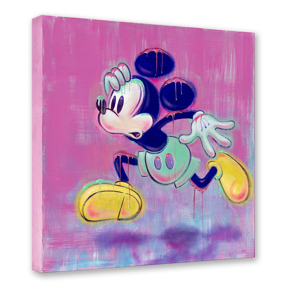 Mickey Mouse ''What's Burning?'' Canvas Artwork by Dom Corona – 30'' x 30'' – Limited Edition