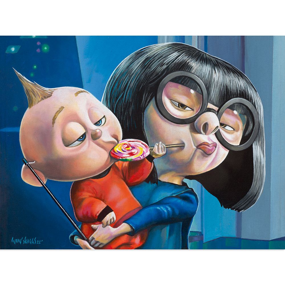 Incredibles 2 Jack Jack and Edna Canvas Artwork by Craig Skaggs  Limited Edition Official shopDisney