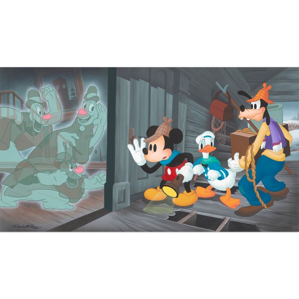 Mickey Mouse and Friends ''Lonesome Ghosts'' Canvas Artwork by Don ''Ducky'' Williams – Limited Edition