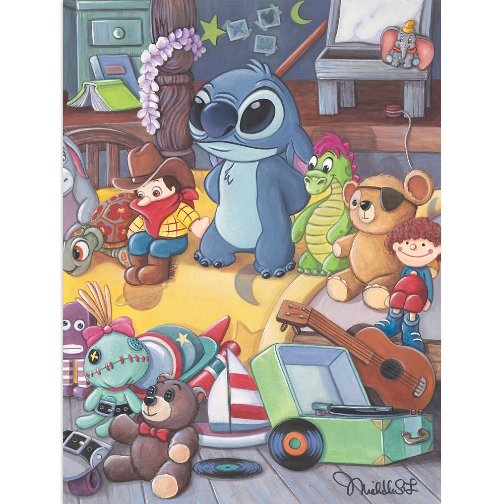 Lilo & Stitch Lilos Toys Canvas Artwork by Michelle St.Laurent  16 x 12  Limited Edition Official shopDisney