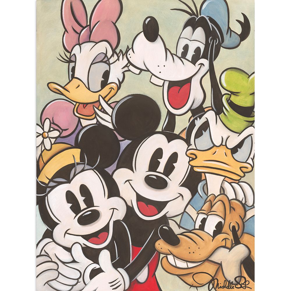 Mickey Mouse and Friends ”The Fabulous Six!” Canvas Artwork by Michelle St.Laurent – Limited Edition available online for purchase