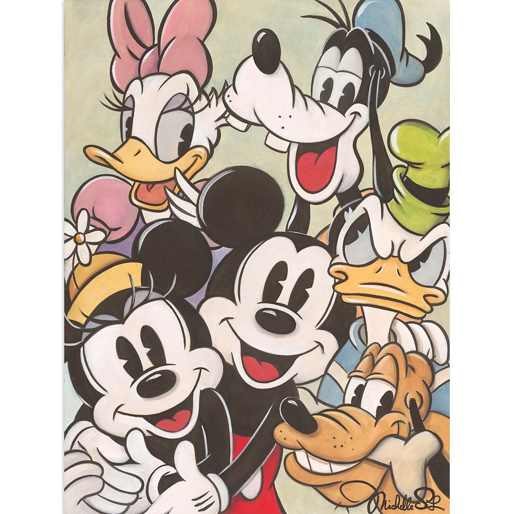 Mickey Mouse and Friends ''The Fabulous Six!'' Canvas Artwork byMichelle St.Laurent – Limited Edition